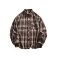 thumbnail image 1 of Dagugfen Shirts for Men Plus Size Button down Long Sleeve Loose Palid Casual Work Shirts Pocket Fall, 1 of 4