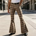 thumbnail image 2 of VeFlora Mens Bell Bottoms, Cheetah Print Bell Pants for men, 60s 70s Disco Outfits for Men Vintage Flared Jeans(Khaki1/XXL), 2 of 5