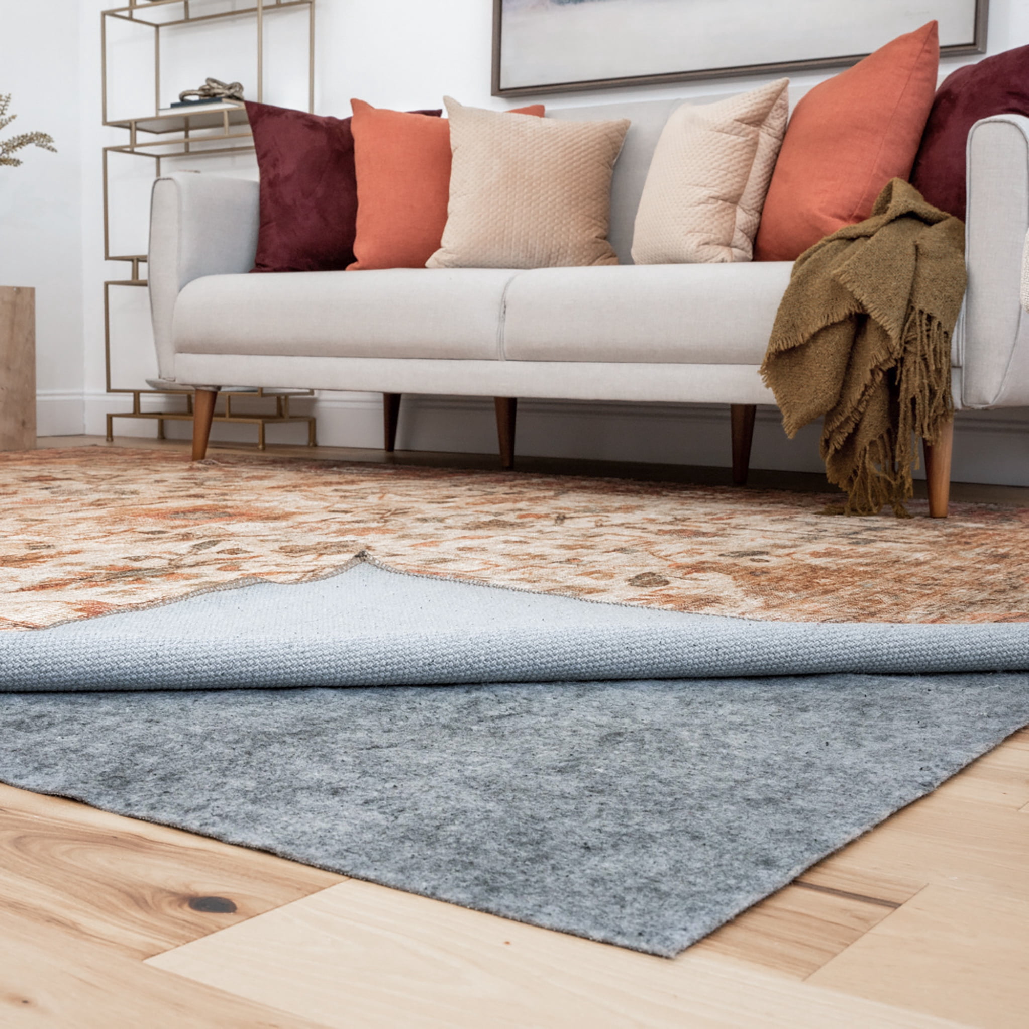 Felt 20x35 Area Rug (1'8'' x 3') Solid Gray Living Room Easy to Clean