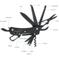 thumbnail image 6 of Happon Pack of 3 Folding Pocket Knife Multi-Tool for Outdoor Camping Fishing Hunting Survival (Black), 6 of 7