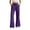 Purple, variant on Flare Pants for Women Plus Size Elastic Waist Flare Leg Pants Drawstring Trousers Casual Workout Pants with Pockets