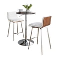 thumbnail image 4 of LumiSource Mason Swivel Adjustable Counter Height Dining Set - 3 Piece, 4 of 6