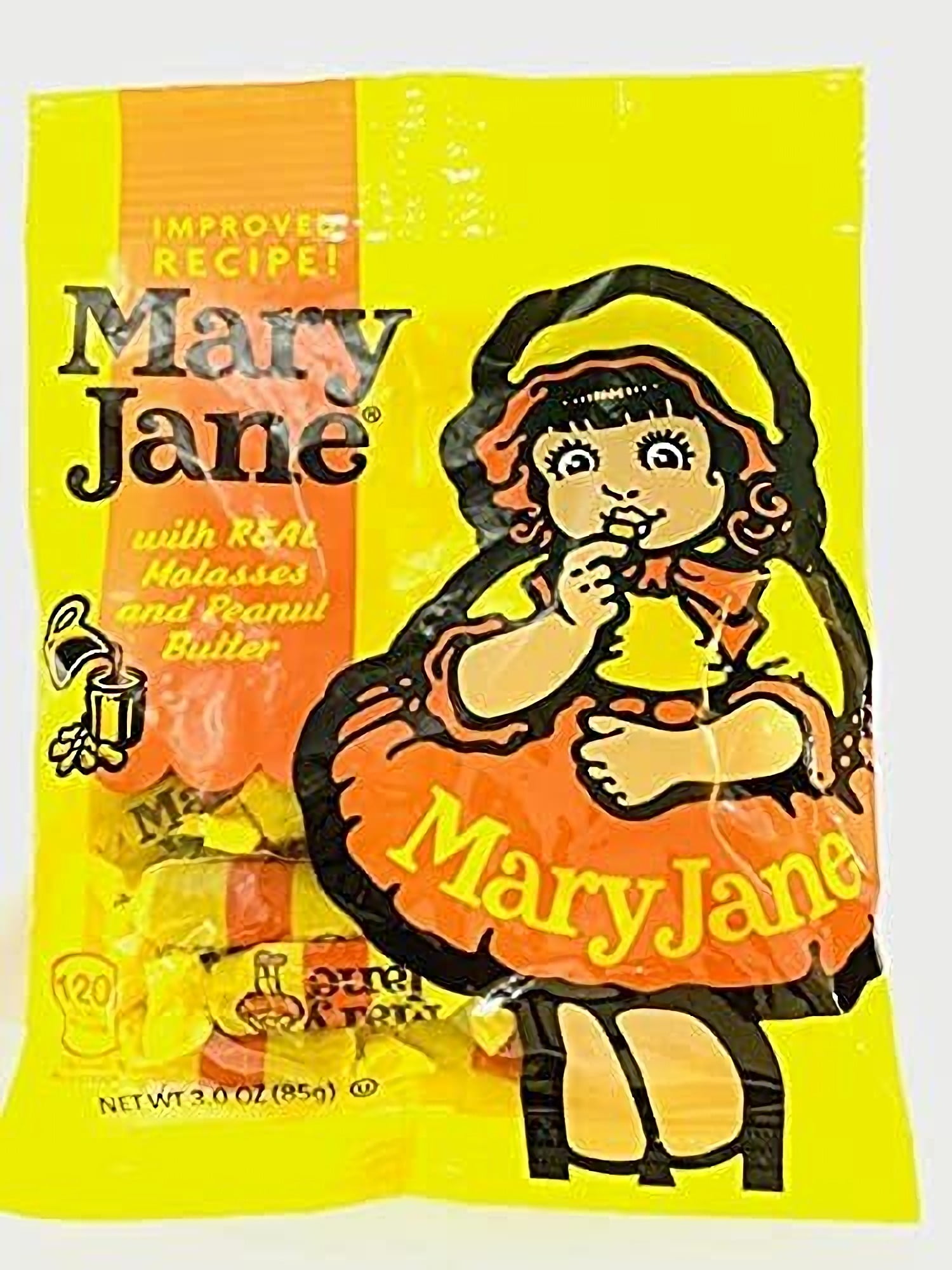 Mary Jane Taffy Candy, 3 Ounce Bag 12 Bags