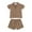 Brown, variant on Hienoo Toddler Boys Clothing Set Solid Short Sleeve Polo Shirt and Shorts Outfits for Kids