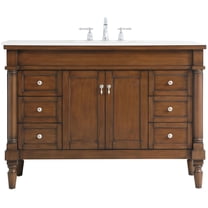 Elegant Lighting Vf13048-Vw Lexington 48" Free Standing Single Basin Vanity Set - Wood