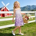 thumbnail image 6 of Ttyddzy Woman' Casual-Dresses Sleeveless Camisole A-Line Dress for 2Y-7-8Y，Purple Water Blooms, 6 of 8
