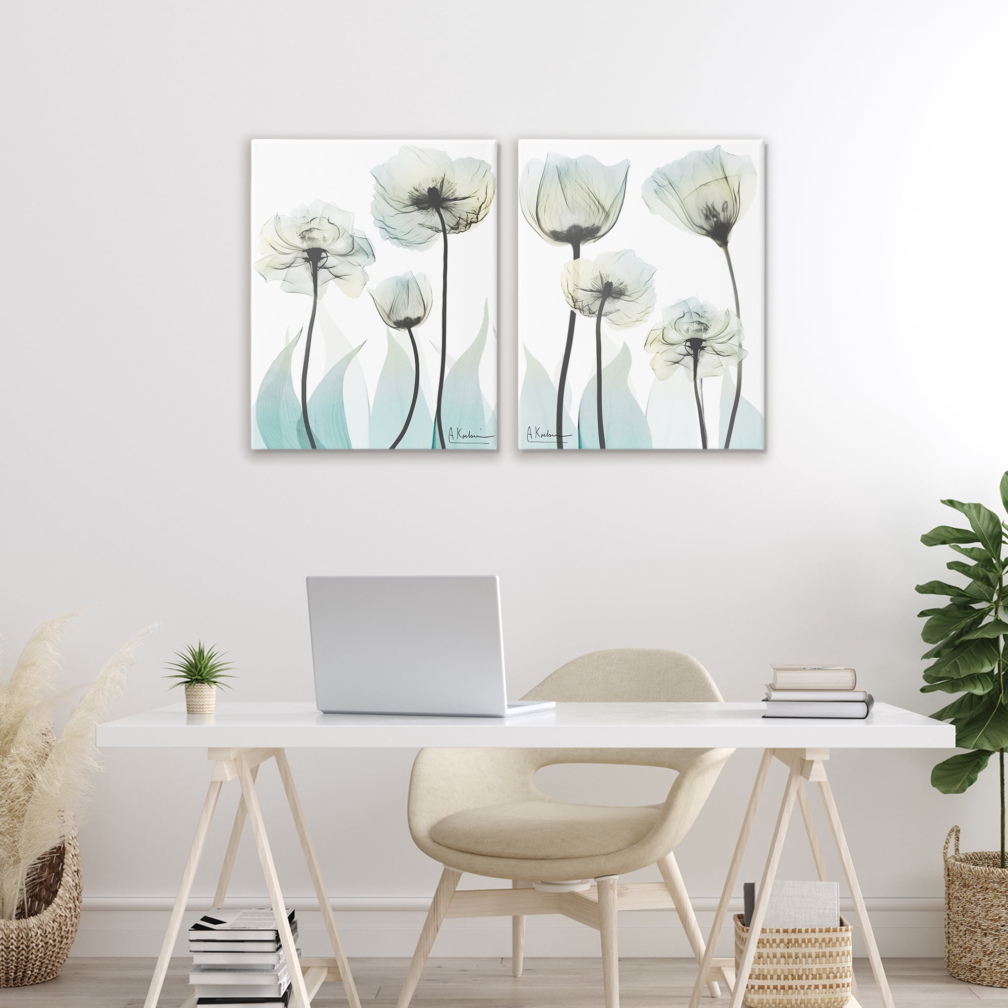 Stupell Industries Luxury Of Creation Flowers 2 Piece Canvas Wall Art Set, design by Albert Koetsier