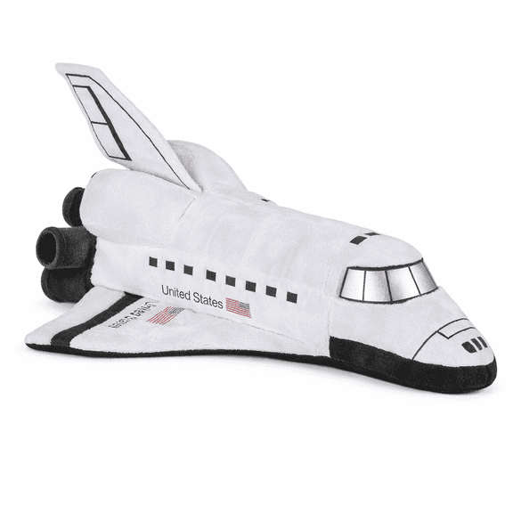 NEW 14” Space Shuttle Plush Toy – Soft USA Space-Themed Stuffed Toy, Ages 0 