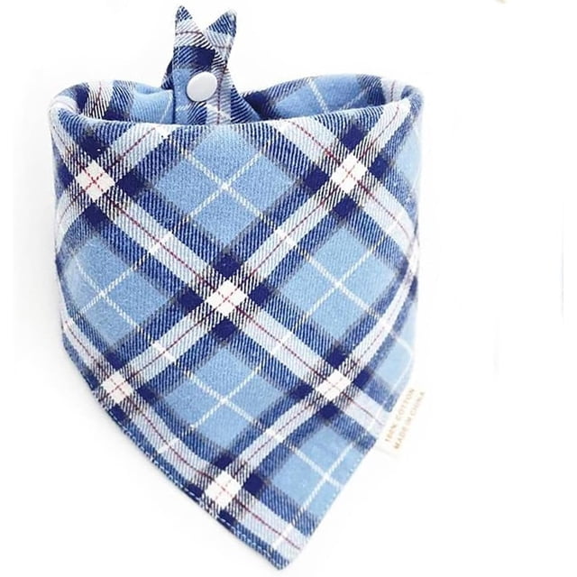Dog Bandana(Coastal Blue Tartan L)