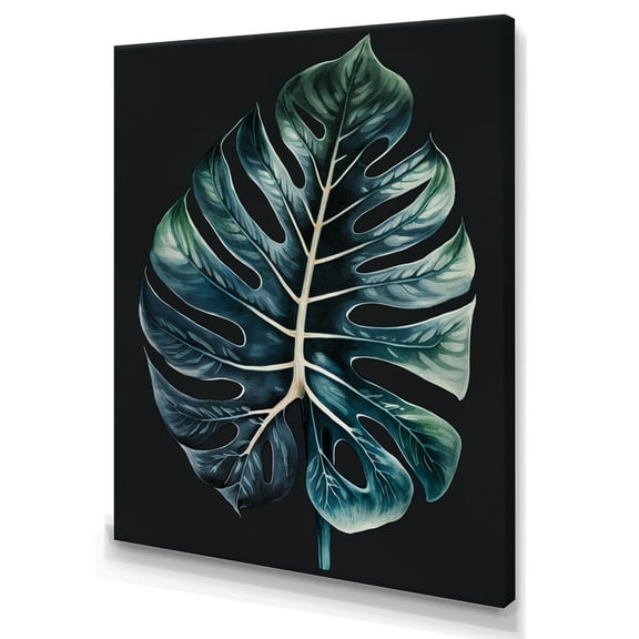 Designart Philodendron Leaf IV Canvas Wall Art