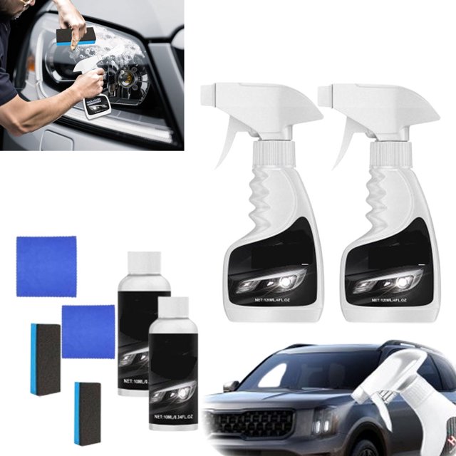 Visualizeh Q4 Headlight Restoration Kit, 2026 NewAutomotive Headlamp Restoration Fluid,Headlight Cleaner Improve Nighttime Visibility, Crystallization Coating Refurbisher for All Vehicle Type