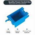 thumbnail image 2 of 10-Pack Single Gang Electrical Outlet Box, Old Work Box,14 Cubic Inch, Ideal for Residential and Commercial Applications, 2 of 7