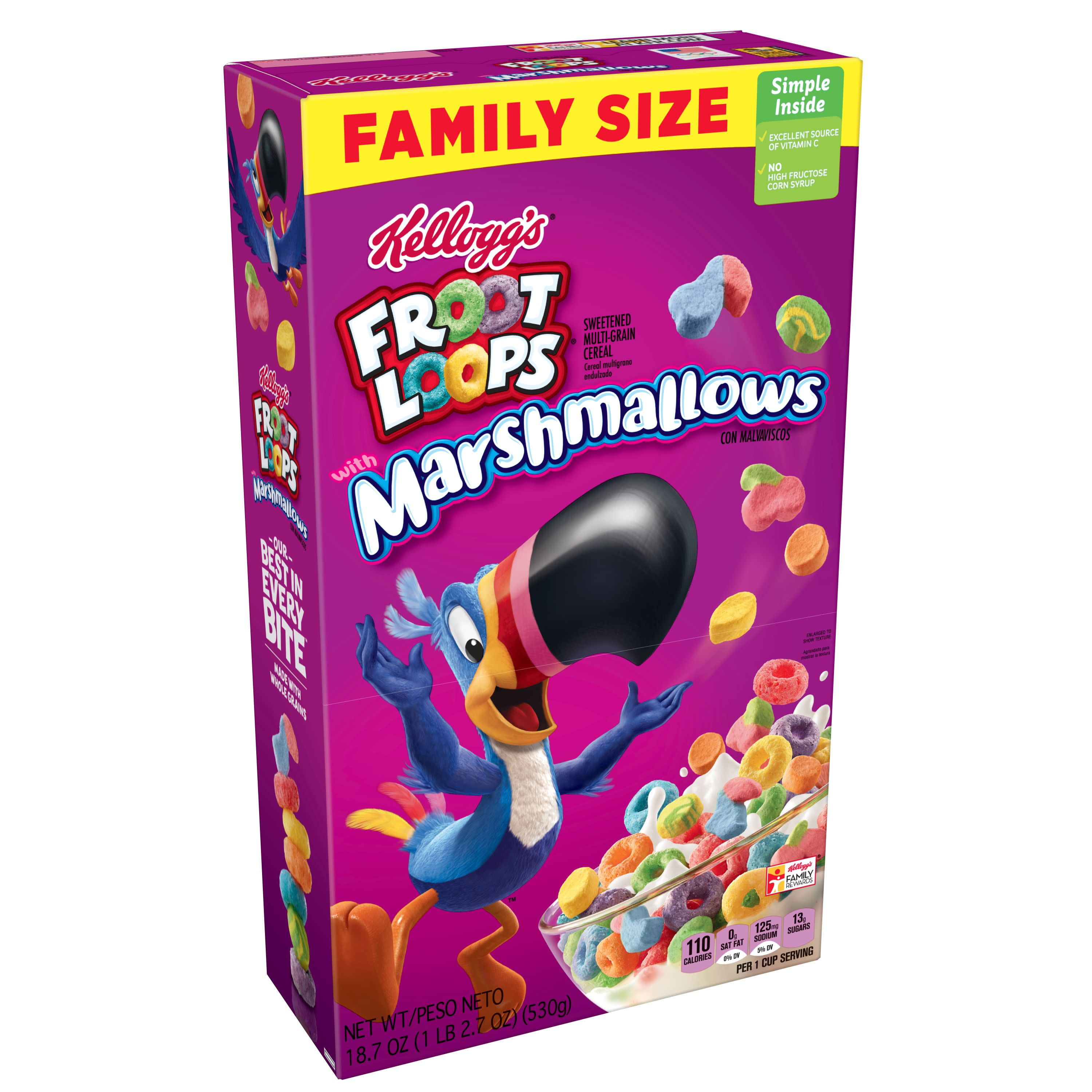 Kellogg's Froot Loops w Marshmallows Breakfast Cereal 18.7 oz