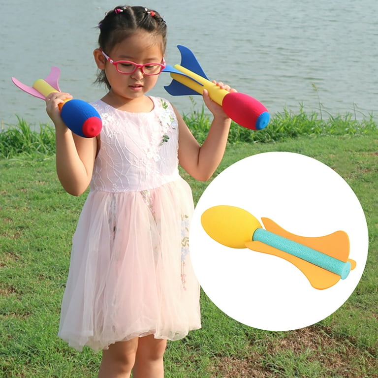 toy missile launcher 1pc Missile Launcher Toy Tossing Toy Flying Missile  for Children Outdoor 