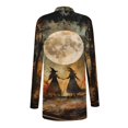 thumbnail image 6 of Halloween Cardigan for Women Pumpkin Long Sleeve Cardigan Fall Open Front Cardigan Halloween Print Medium Length Coat,Orange,3XL, 6 of 7