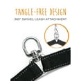thumbnail image 2 of Mighty Paw Double Dog Leash | Dual Pet Leash with Soft, Padded Rope Handle, and Tangle-Free 360° Swivel Hook. Adjustable Length for Small or Large Dogs. Weather-Resistant Climbers’ Rope Leash, 2 of 10