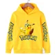 thumbnail image 3 of Sudadera con capucha informal de calle Kawaii para niños y niñas de 3 a 14 años con dibujos animados de Pokémon Pikachu, sudadera con capucha para niños y niñas con capucha para deportes al aire libre, 3 of 4