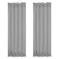 thumbnail image 6 of Rosnek French Door Curtain 2 Panels Rod Pocket Semi Sheer Voile for Front Door Glass Door Window Drapes, Gray, 54"x 40", 6 of 6