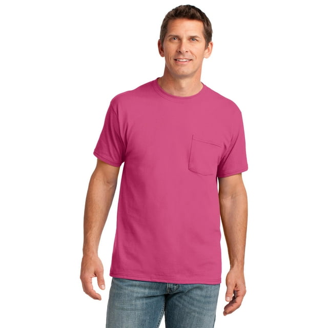 Port & Company Core Cotton Pocket Tee 4XL Sangria Puerto & Compa??a PC54P