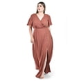 thumbnail image 1 of Vestido largo con abertura Roman Fashion / Tallas Extras, 2010 (Chedron) cafe 40, 1 of 6