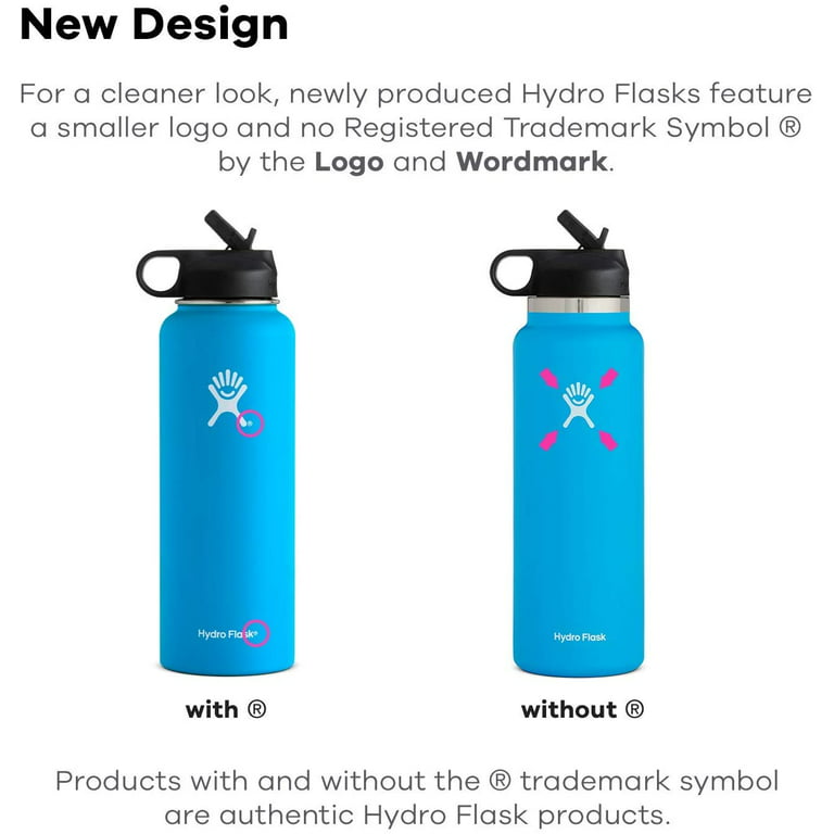 Hydro Flask 32OZ Wide Mouth 2.0 Water Bottle, Straw Lid, Multiple Colors -  Stone, New Design 
