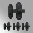 thumbnail image 2 of Renovators Supply Slide Bolt Latch 2" Black Wrought Iron Slide Bolt w/Screws Pack of 4, 2 of 6