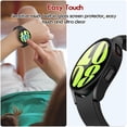 thumbnail image 5 of [2 Pack] for Samsung Galaxy Watch 6 Case [44mm], IC ICLOVER Full Cover Snap-on Cover with Built-in Clear Glass Screen Protector Anti-Scratch Hard PC Cover, Clear+Black, 5 of 8
