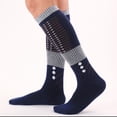 thumbnail image 5 of Compression Socks for Men Woolen Over-the-Calf Stretchy Slim Casual Color Block Thermal Warm Athletic Hiking Skiing Long Boot Sock, 5 of 7