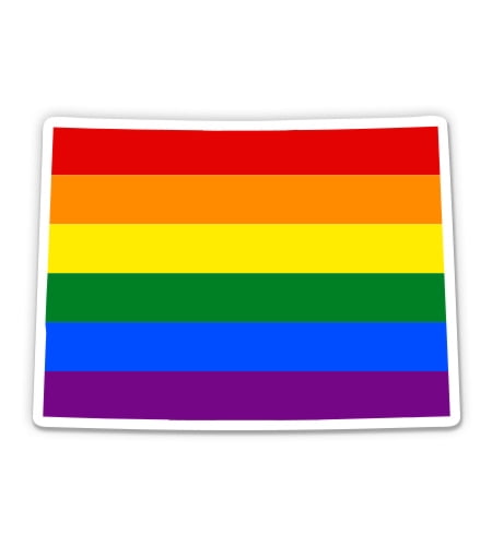 Colorado Gay Flag State Shape Rainbow Pride Lgbt 3 Vinyl Sticker