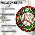 thumbnail image 4 of Baseball Ornaments Ceramic For Christmas, Stained Glass Ornaments Ceramic Christmas 2025, 4 of 7