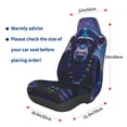 thumbnail image 3 of Daiia Starry Sky Meditating Chimpanzees Printed Car Seat Cover - Waterproof & Sweatproof - Universal Fit, Machine Washable, Non-Slip - Seat Protector for Car, Truck, SUV, Van (1 Pack), 3 of 5