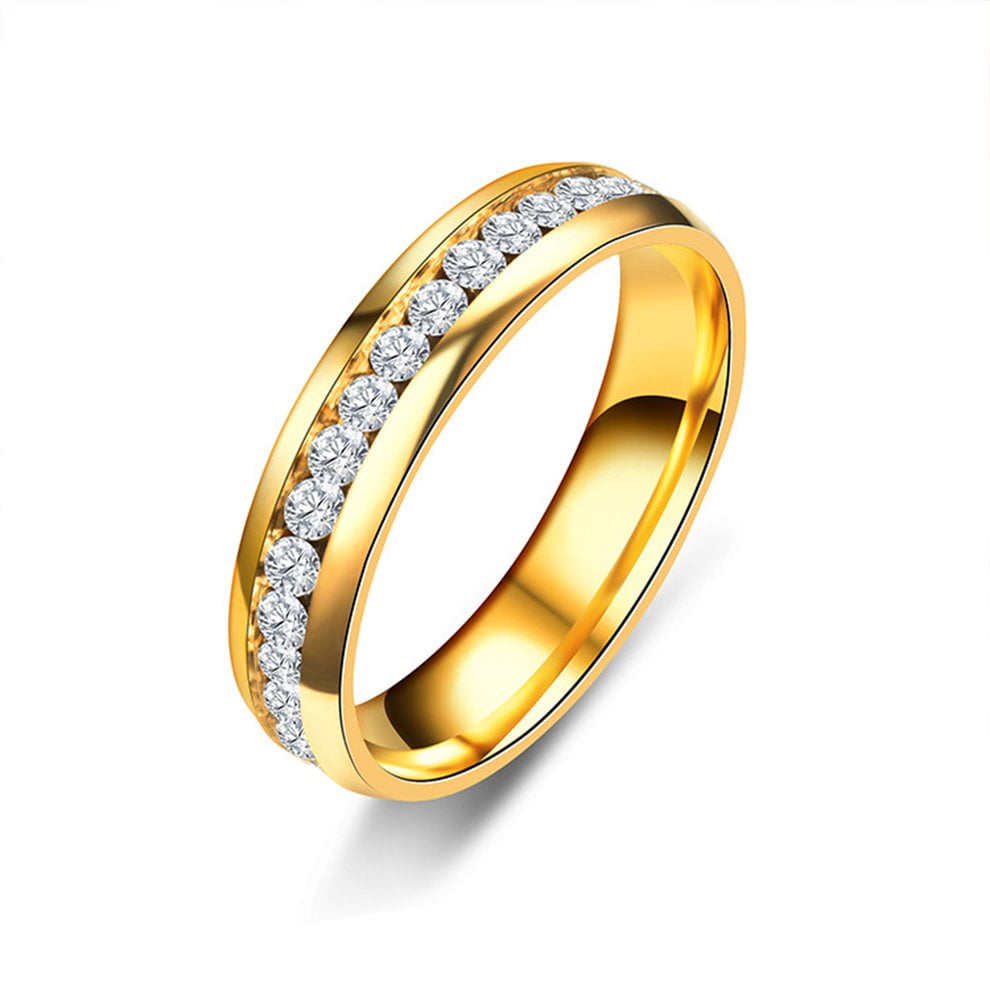Just Buy IT Clearance Sale Stanless Steel Ring Gold 6MM
