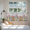 thumbnail image 3 of Easter Tier Curtains 24 Inch Length, Retro Spring Bunny Eggs Tulip Farm Wooden Grain Cafe Short Curtains for Bathroom Over Sink, Small Kitchen Curtain Light Filtering Drapes 2 Panels 27.5"Wx24"L, 3 of 8