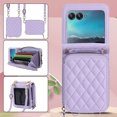 thumbnail image 2 of ELEHOLD Wallet Case For Samsung Galaxy Z Flip7 with Zipper Card Holder Crossbody Strap PU Leather Flip Case Cover for Women For Samsung Galaxy Z Flip7,Lightpurple, 2 of 11