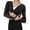 Black, variant on Women's Modern Dance Practice Wrap Top Long Sleeve Ballet Flower Shawl Figure Versatile Tunic Blouse, M, Black
