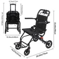thumbnail image 4 of solautey Wheelchairs for Adults Transport Chair Lightweight Foldable with Handbrakes, Transport Wheelchair Lightweight Foldable for Seniors, 15 Inch Seat, Supports 220lbs, 4 of 8