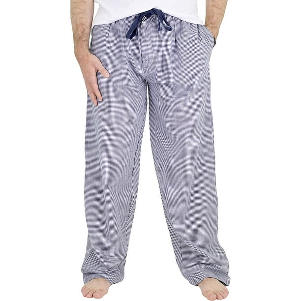 Geoffrey Beene Men's Woven Pajama Pant, Navy Gingham Check, X-Large ...