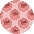 thumbnail image 1 of Ahgly Company Machine Washable Indoor Round Transitional Pink Area Rugs, 4' Round, 1 of 7