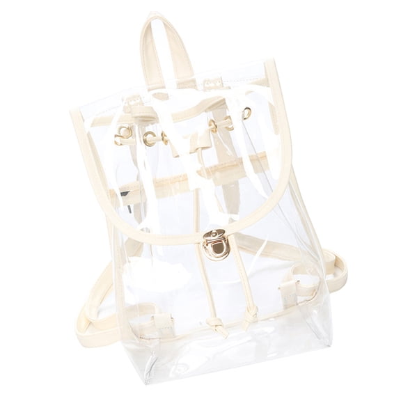 ANXPTIME All-matching Backpack Clear Backpack School Bag See Through Backpack for Travel