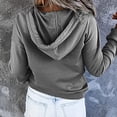 thumbnail image 6 of Baqcunre Hoodies For Women Autumn Women'S Long Sleeved Loose Casual Hooded Drawstring Pocket Hoodie Fall Clothes Womens Sweaters Grey XXL, 6 of 6