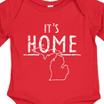 thumbnail image 4 of Inktastic It's Home- State  of Michigan Outline Distressed Text Boys or Girls Long Sleeve Baby Bodysuit, 4 of 5
