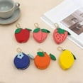thumbnail image 3 of Mini Fruit Keychain Charms, Leather Fruit Purse Charm, Cute Mini Coin Purse Keychain, For Backpack Decoration(Lemon*2), 3 of 6