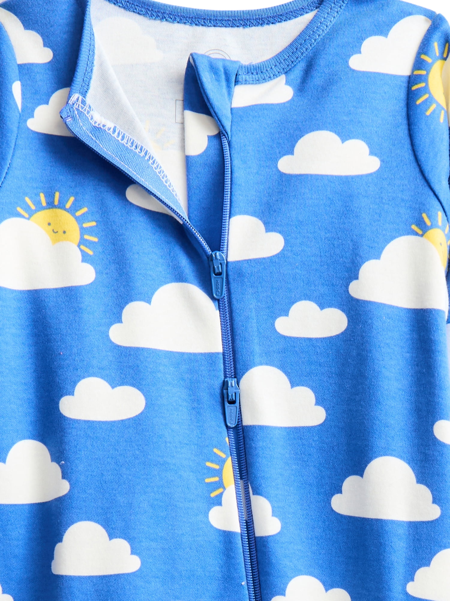 Wonder Nation Organic Cotton Baby Unisex Zip Front Footed Sleep N Play Pajamas, Sizes Preemie-6/9 Months