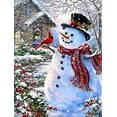 thumbnail image 3 of 1pc 5d Diamond Painting Cross Stitch Kit Snowman And Bird Pattern, 3 of 3