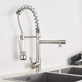 thumbnail image 2 of Senlesen Brushed Nickel LED Kitchen Sink Faucet Pull Down Spray Swivel Tap, 2 of 9