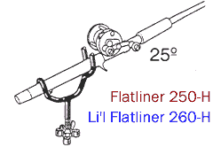 Driftmaster 260H Rod Holder Li'l Pro 3/8" Thread Li'l Flatliner 25 Degree Tilt 