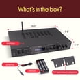 thumbnail image 2 of Pyle Bluetooth Home Theater Amplifier - 200 Watts into 5 Channels with Subwoofer Out, Wireless Streaming, USB/SD with MP3 player, RCA Input, FM Radio, 2 of 7
