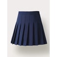 thumbnail image 3 of Girls' Pleated Skirt With Safety Shorts Solid Color School Uniform Style Summer Party Performance Mini Skirt Black - Suitable For Party Occasions, 3 of 5