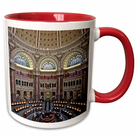 

3dRose Library of Congress in Washington DC - Two Tone Red Mug 11-ounce