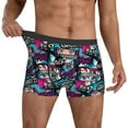 thumbnail image 3 of Mens Underwear Boxer Briefs - Kawaii Cartoon Eyes Comfort Breathable men's boxer briefs with Flex Waistband, 3 of 7